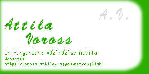 attila voross business card